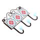 Turquoise Red Floral Tiles Hooks 